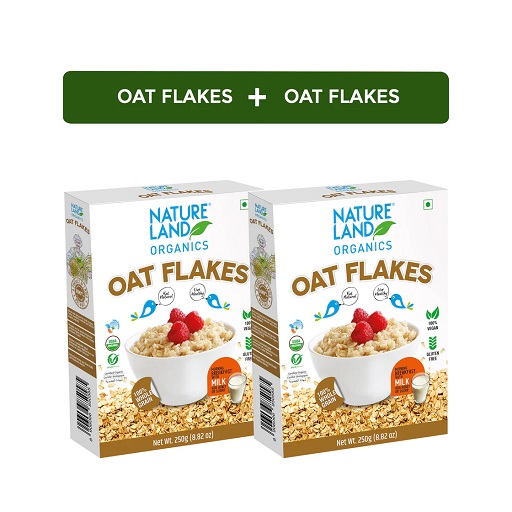 Organic Oat Flakes 250 Gm (Combo Pack of 2)